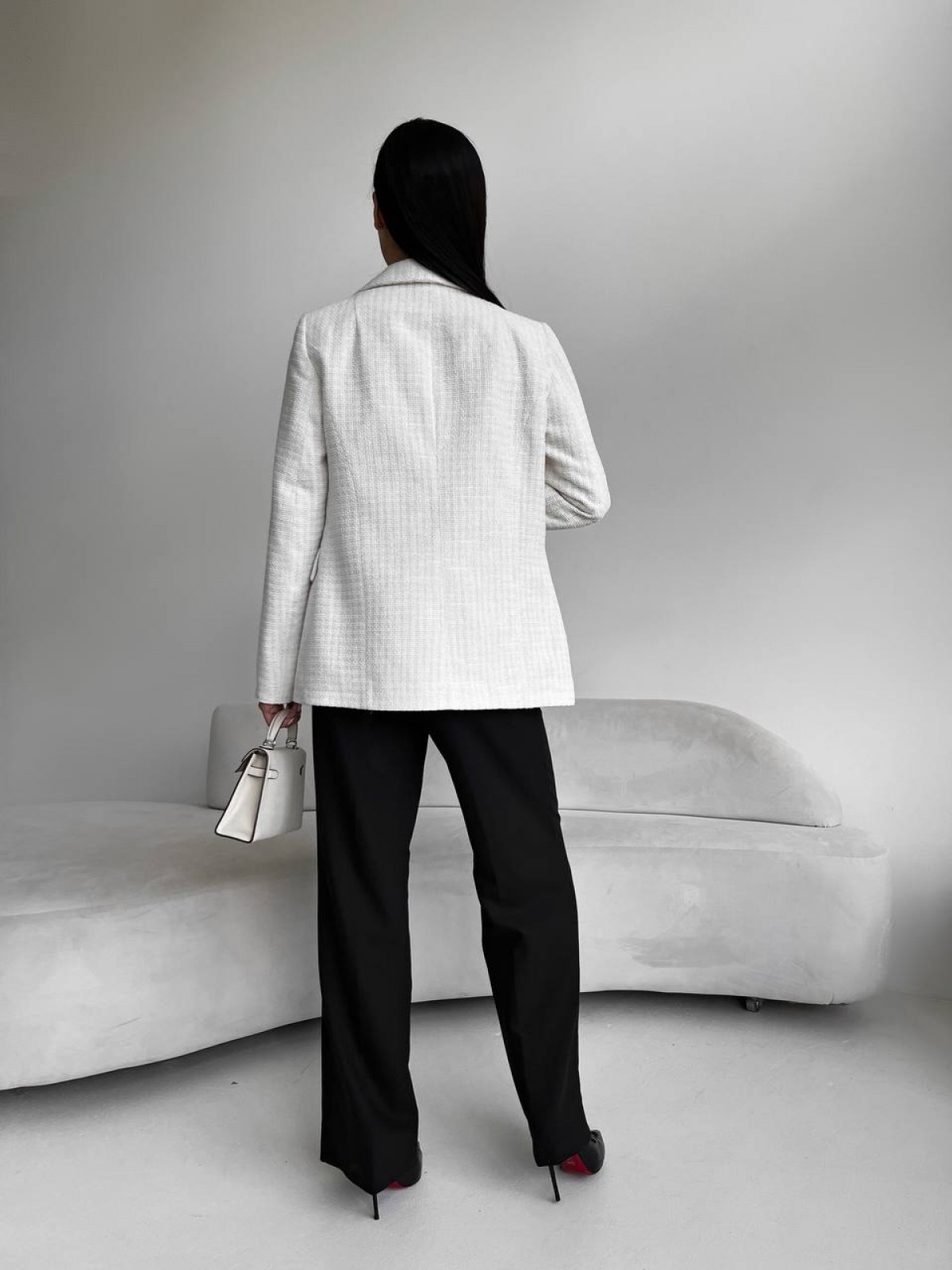 Жіночий піджак колір білий р.42 442502