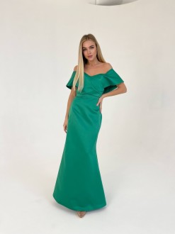 Жіноча вечірня сукня корсет зеленого кольору р.L 384860