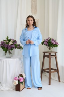 Жіночий костюм трійка колір світло-блакитний р.L 460100