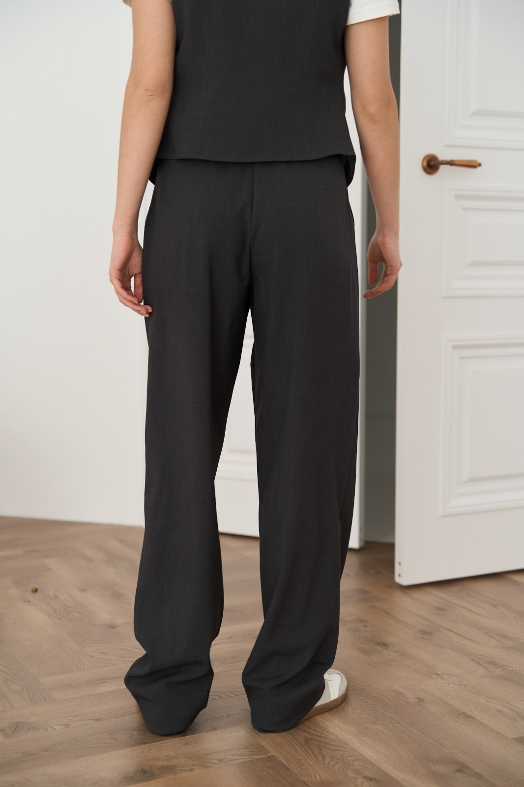 Жіночі штани палаццо колір графіт р.XS 451400
