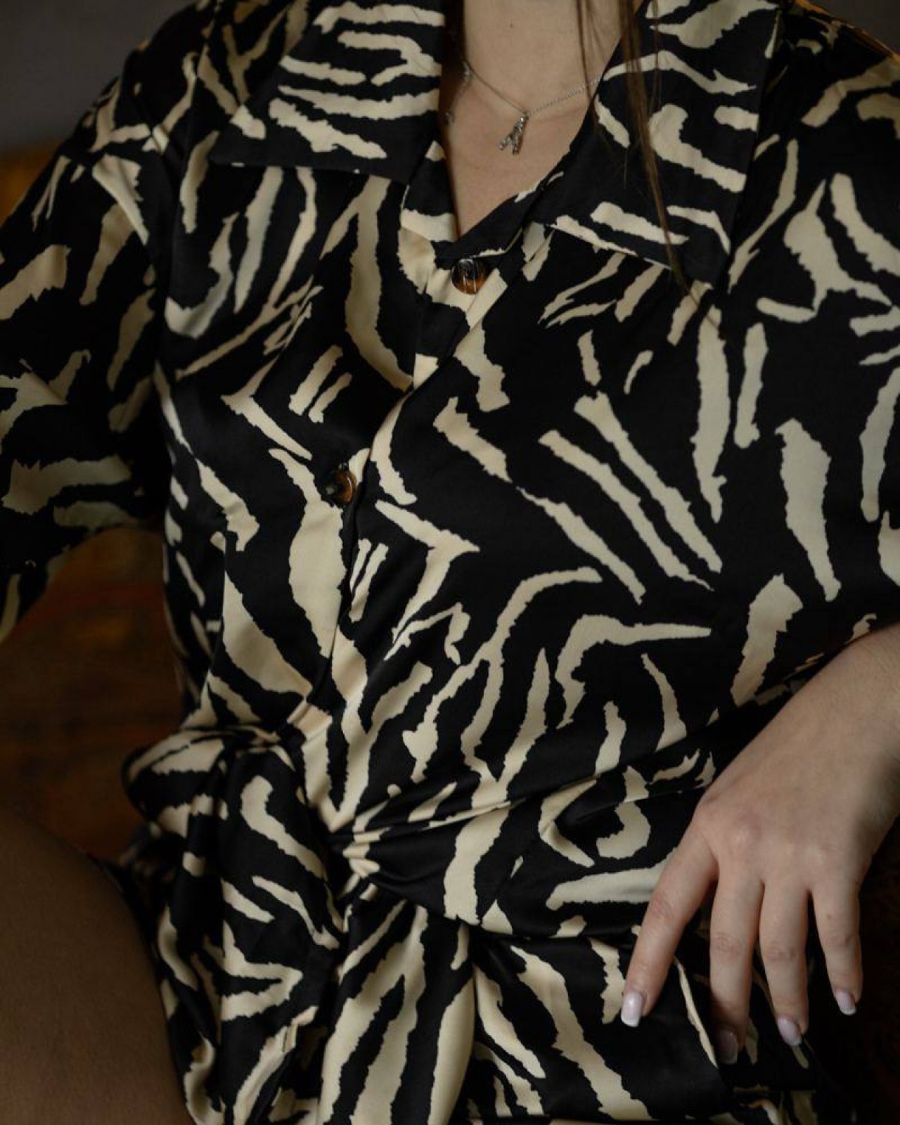 Жіночий піжамний костюм двійка колір чорний р.S/M 449690
