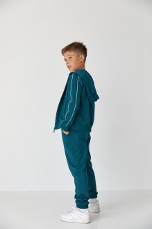 Дитячий спортивний костюм для хлопчика зелений р.128 439089