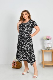 Жіноча сукня зі штапелю колір чорний р.54 459777