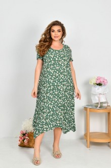 Жіноча сукня зі штапелю колір зелений р.56 459775