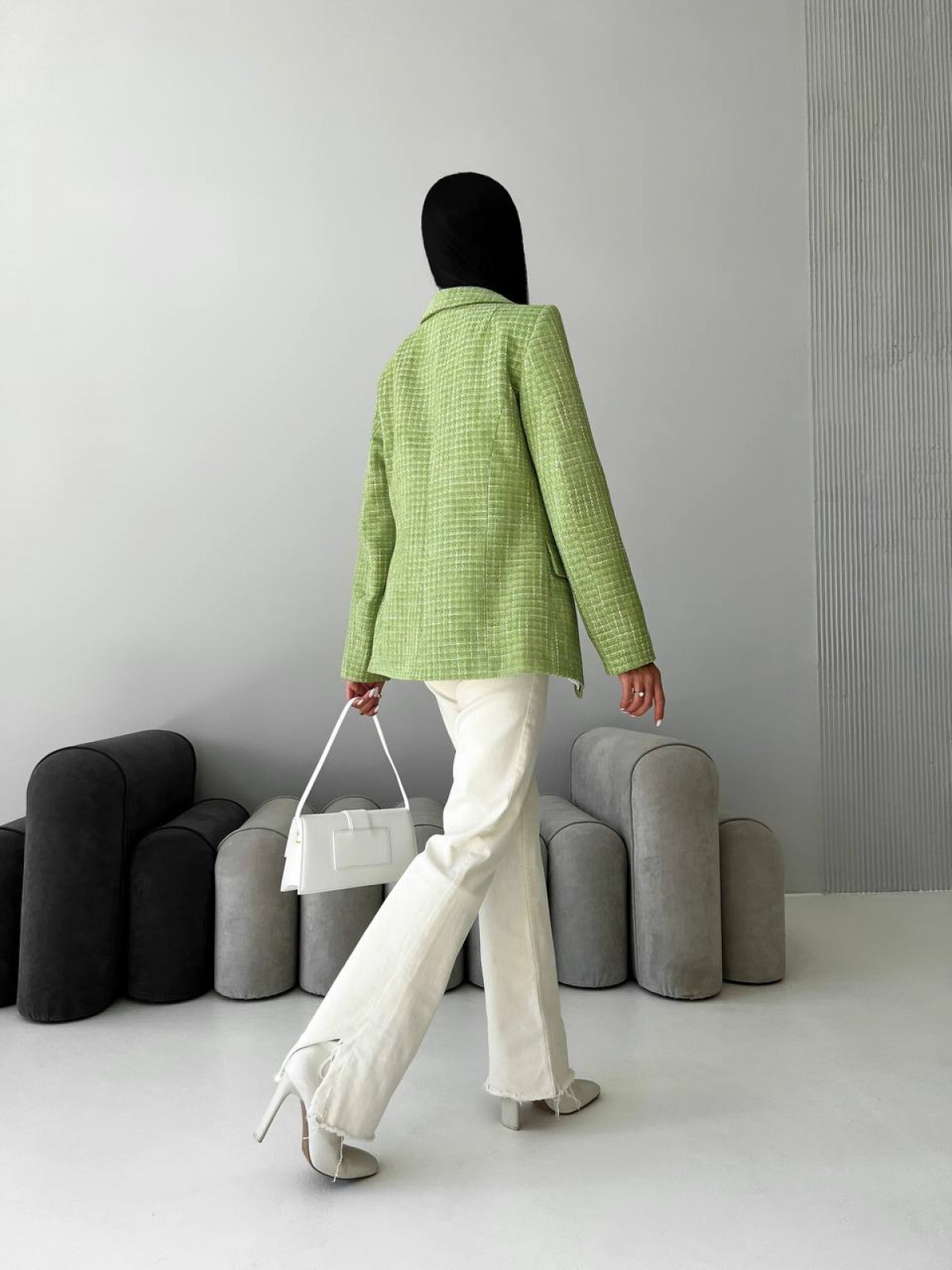 Жіночий піджак колір зелений р.44 442511