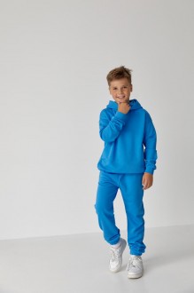 Дитячий спортивний костюм для хлопчика блакитний р.140 439869