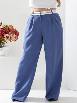 Жіночі штани палаццо блакитного кольору р.52/54 408469
