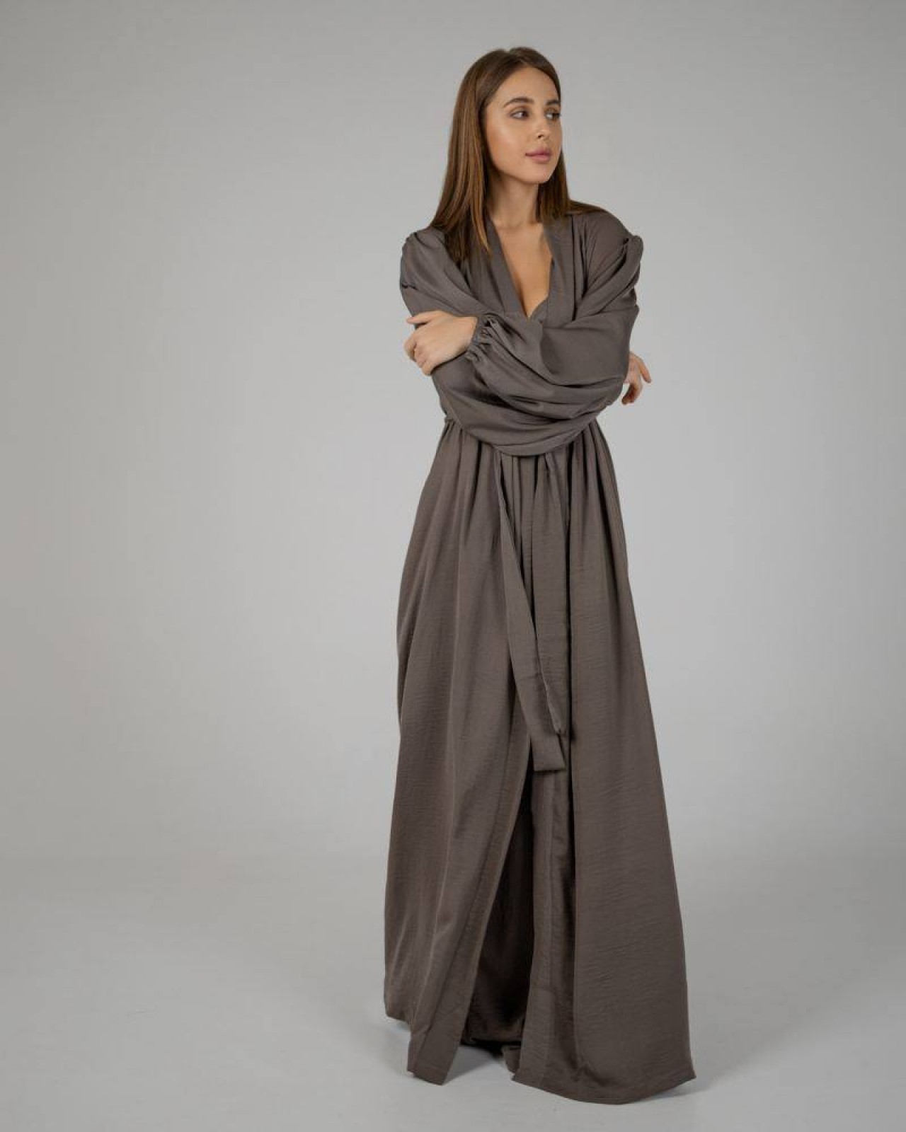 Жіночий піжамний костюм трійка колір хакі р.S/M 448470