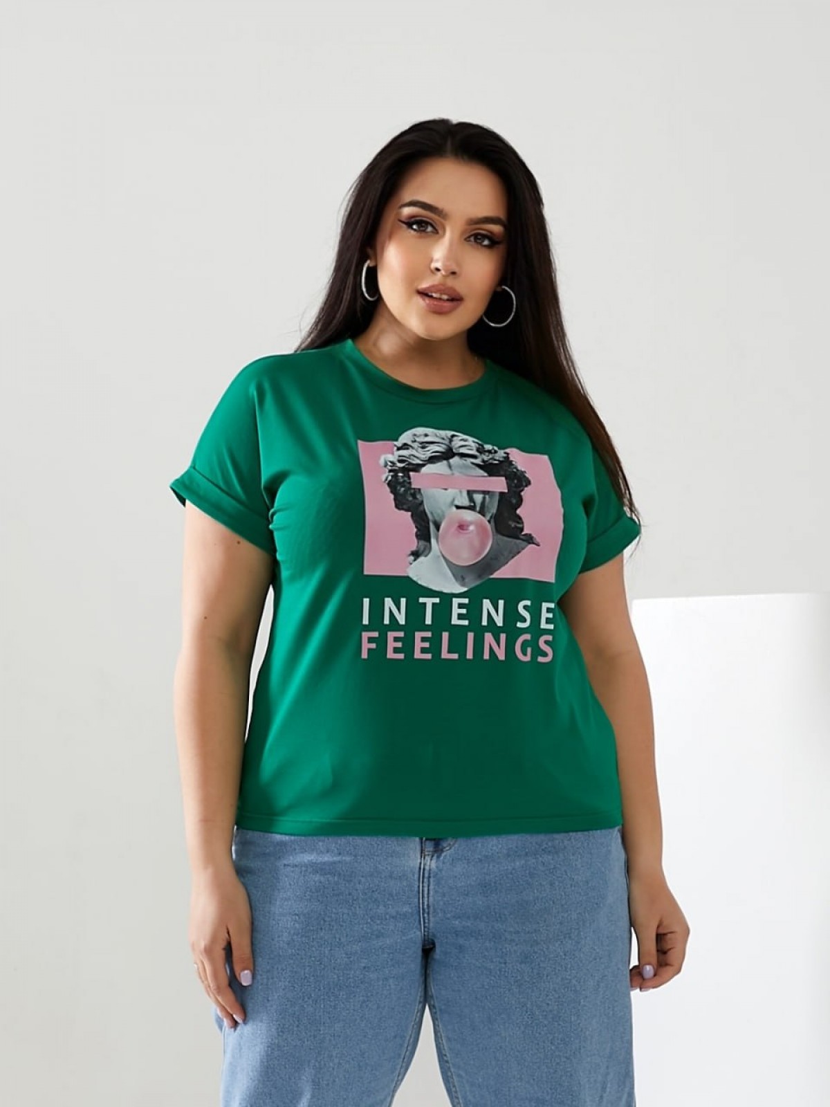 Жіноча футболка INTENSE колір зелений р.42/46 433040