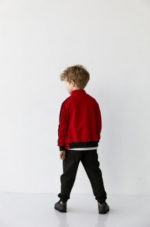 Спортивний костюм на хлопчика колір червоний з чорним р.122 407375