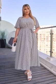Жіноча сукня із софту міді колір білий р.50/52 459559