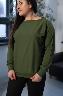 Жіночий светр летуча миша колір хакі р.50/52 446207