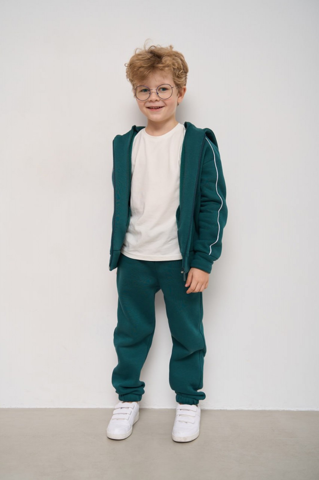 Теплий костюм для хлопчика колір зелений р.116 447894